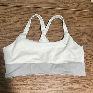 Women's White and Gray Sports Bra size L